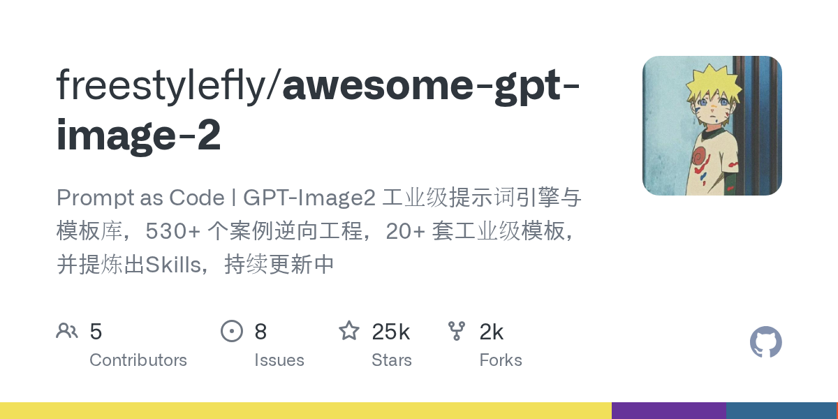 freestylefly/awesome-gpt-image-2 GitHub 项目预览图